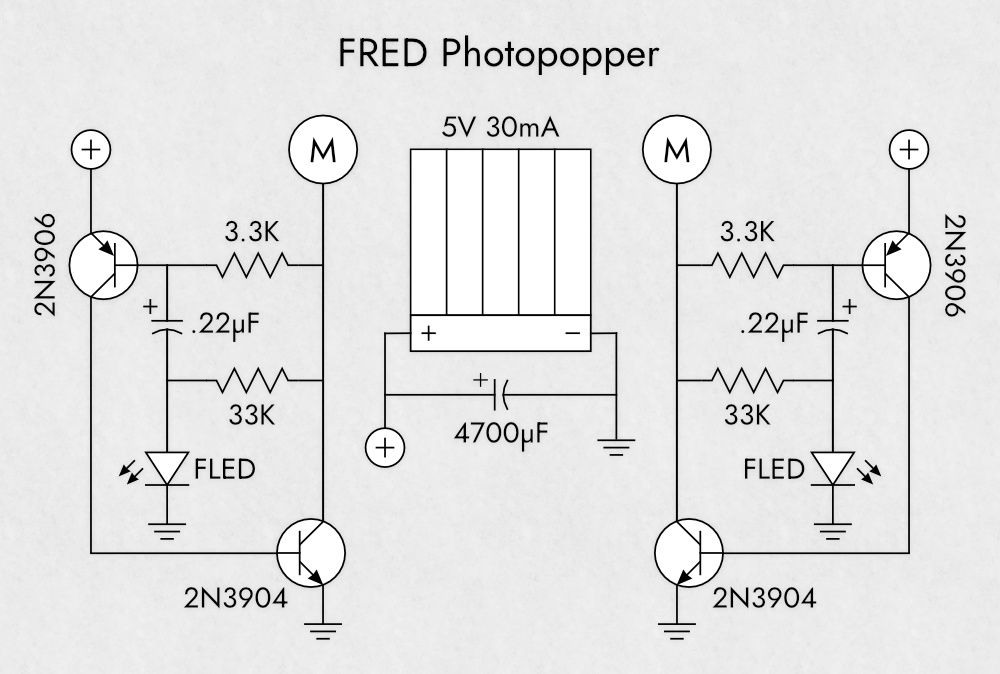FRED photopopper schematic diagram.