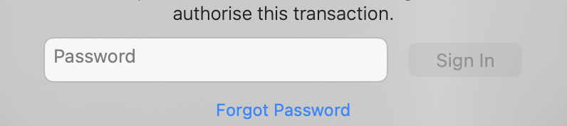 A password field with the placeholder text misaligned.