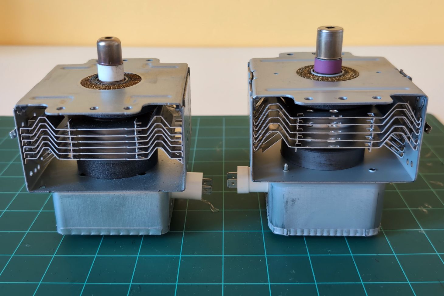 Two magnetrons side-by-side.