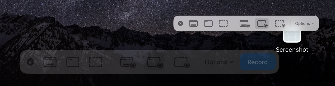 The Screenshot app visible twice, with a spurious app icon.